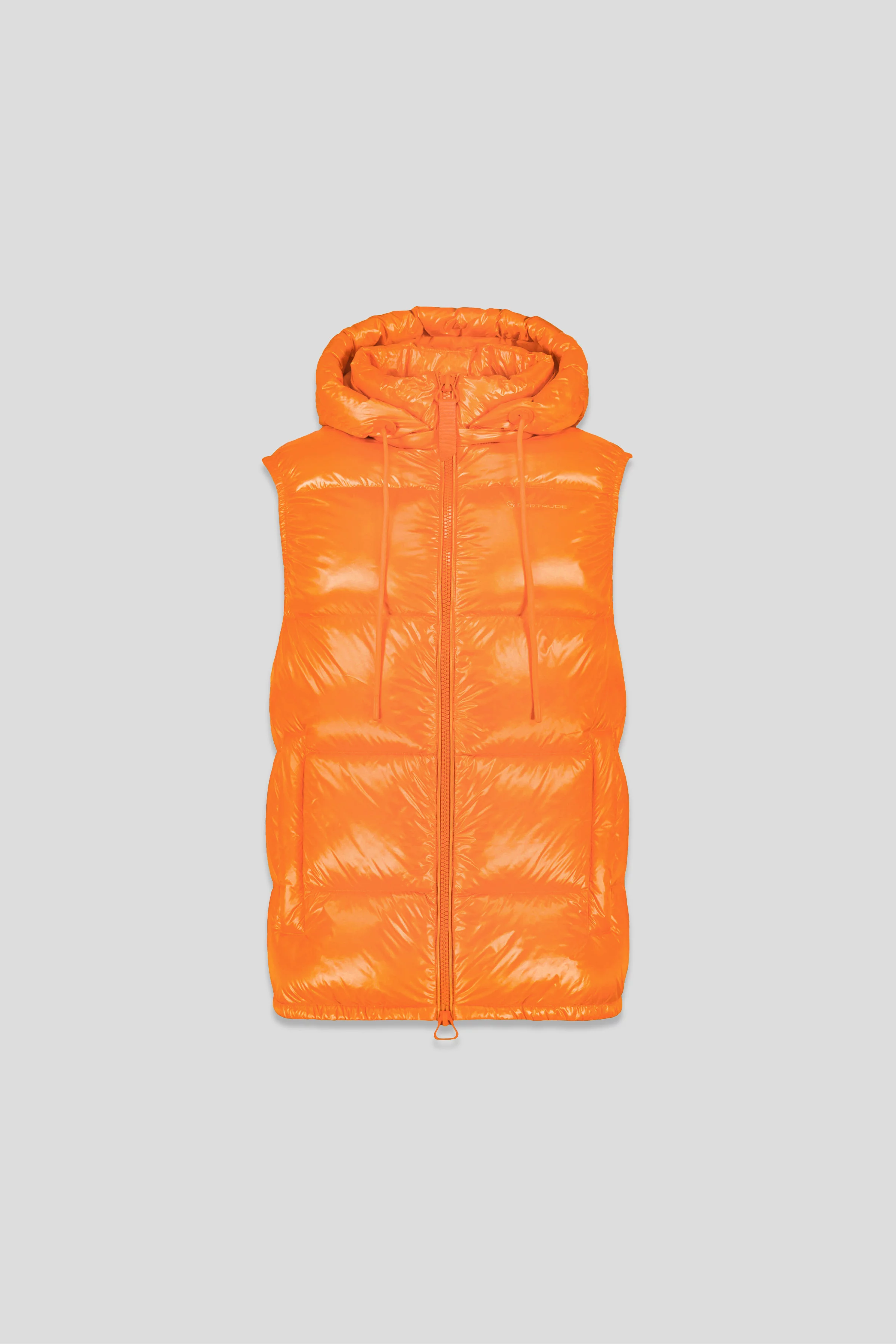 Sleeveless down jacket in shiny nylon Cesar