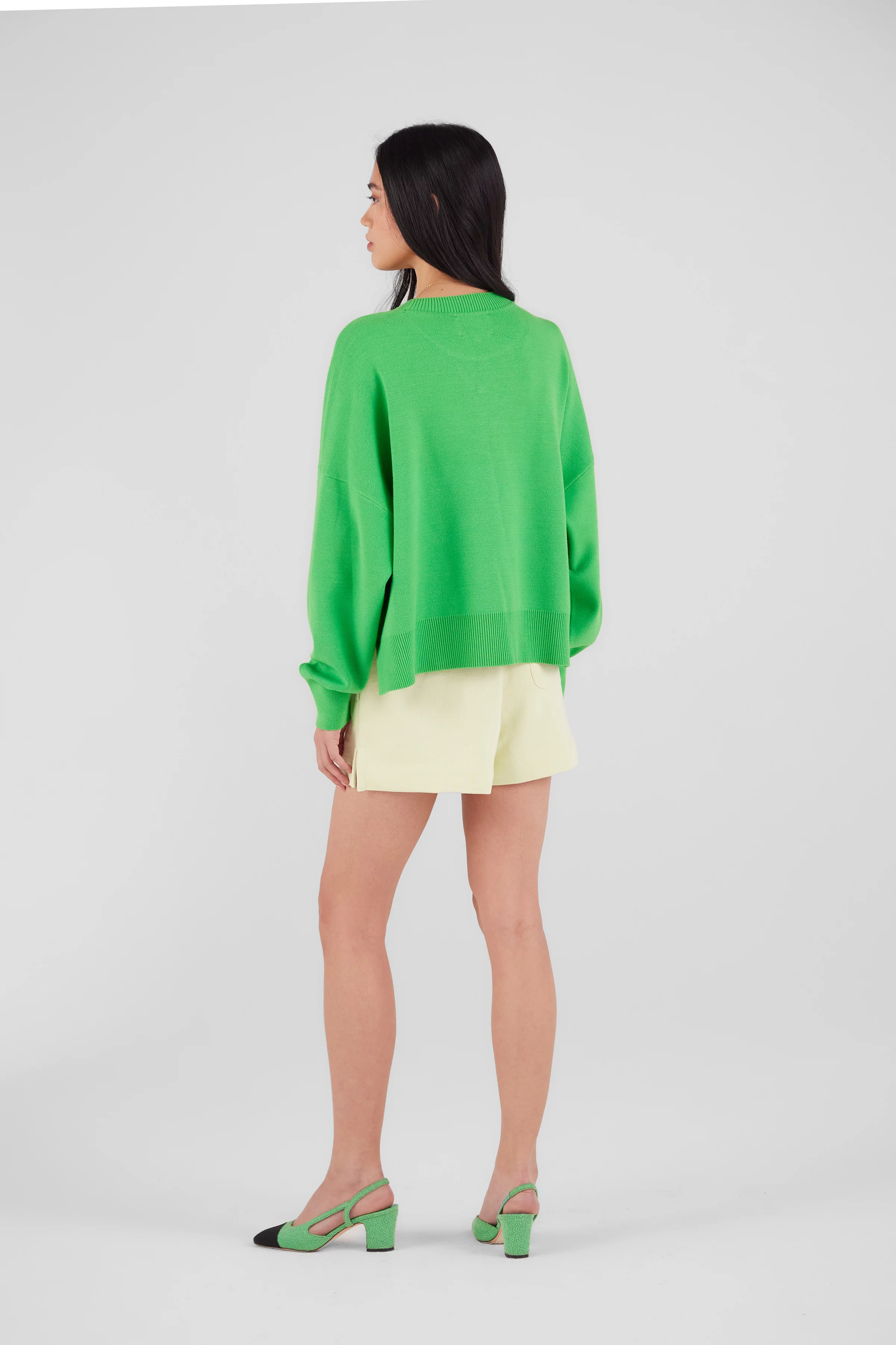 Jacquard knit round-neck sweater Natalia