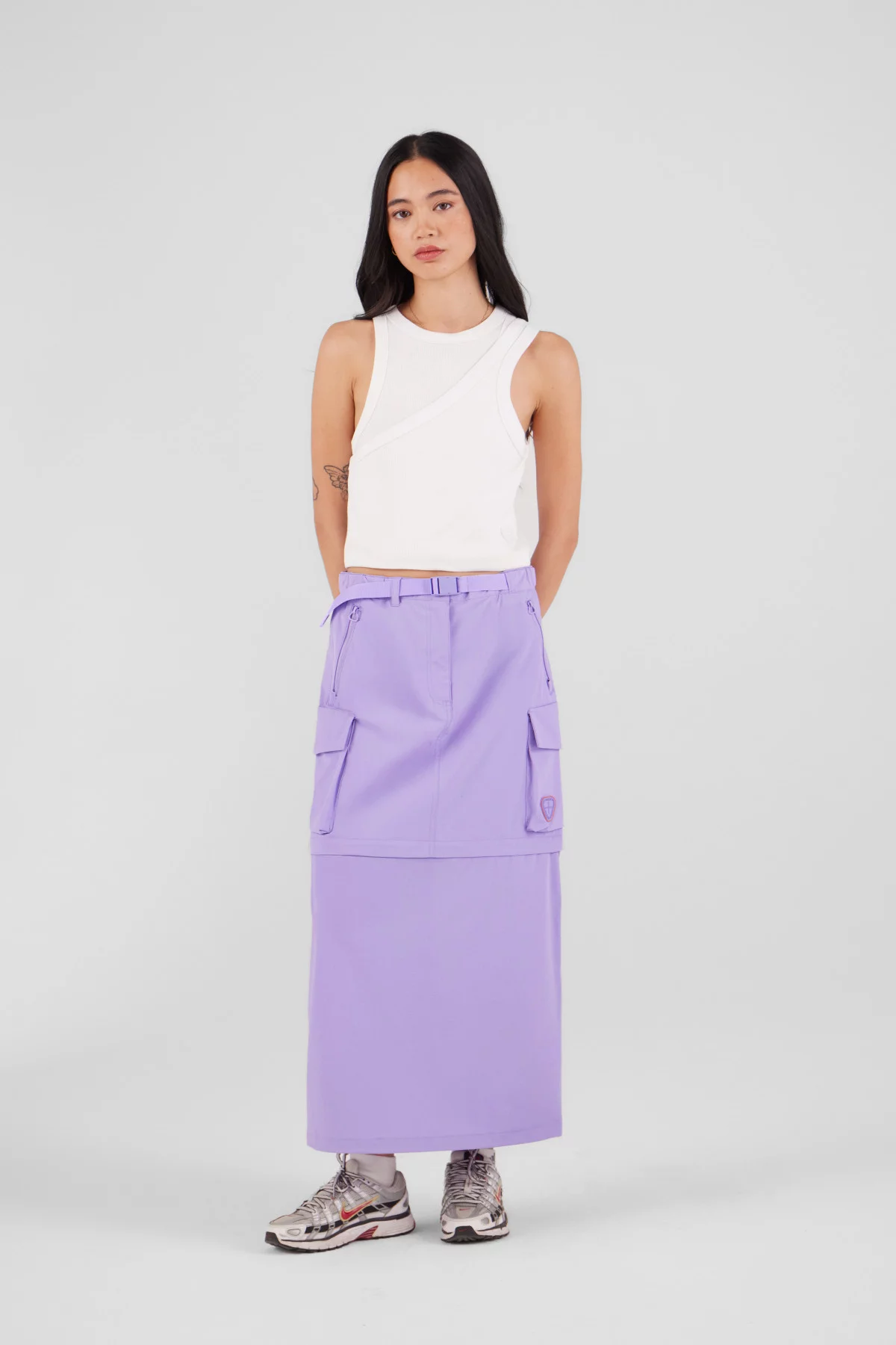 Assymetrical jersey tank top Deyna