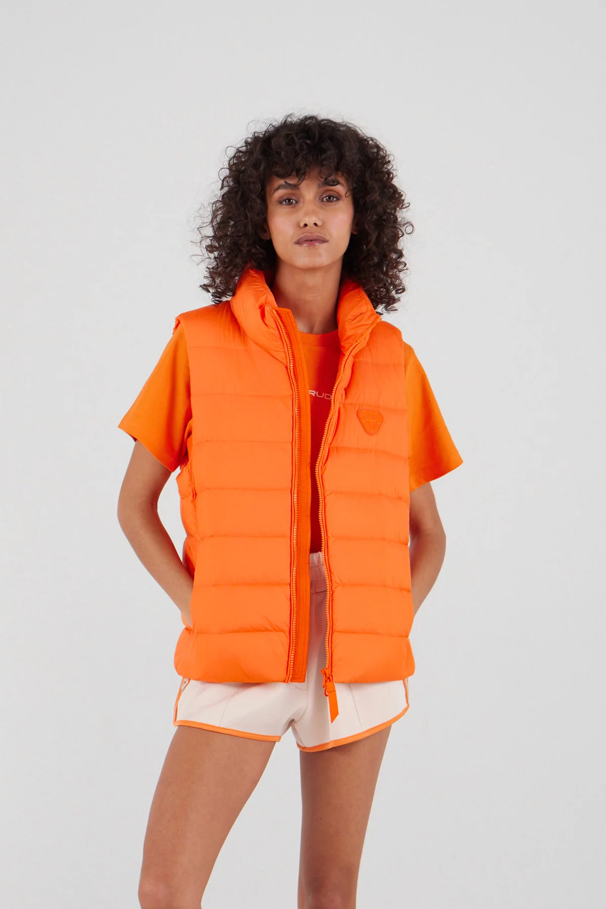 Sleeveless padded jacket with stand-up collar Rosemarie