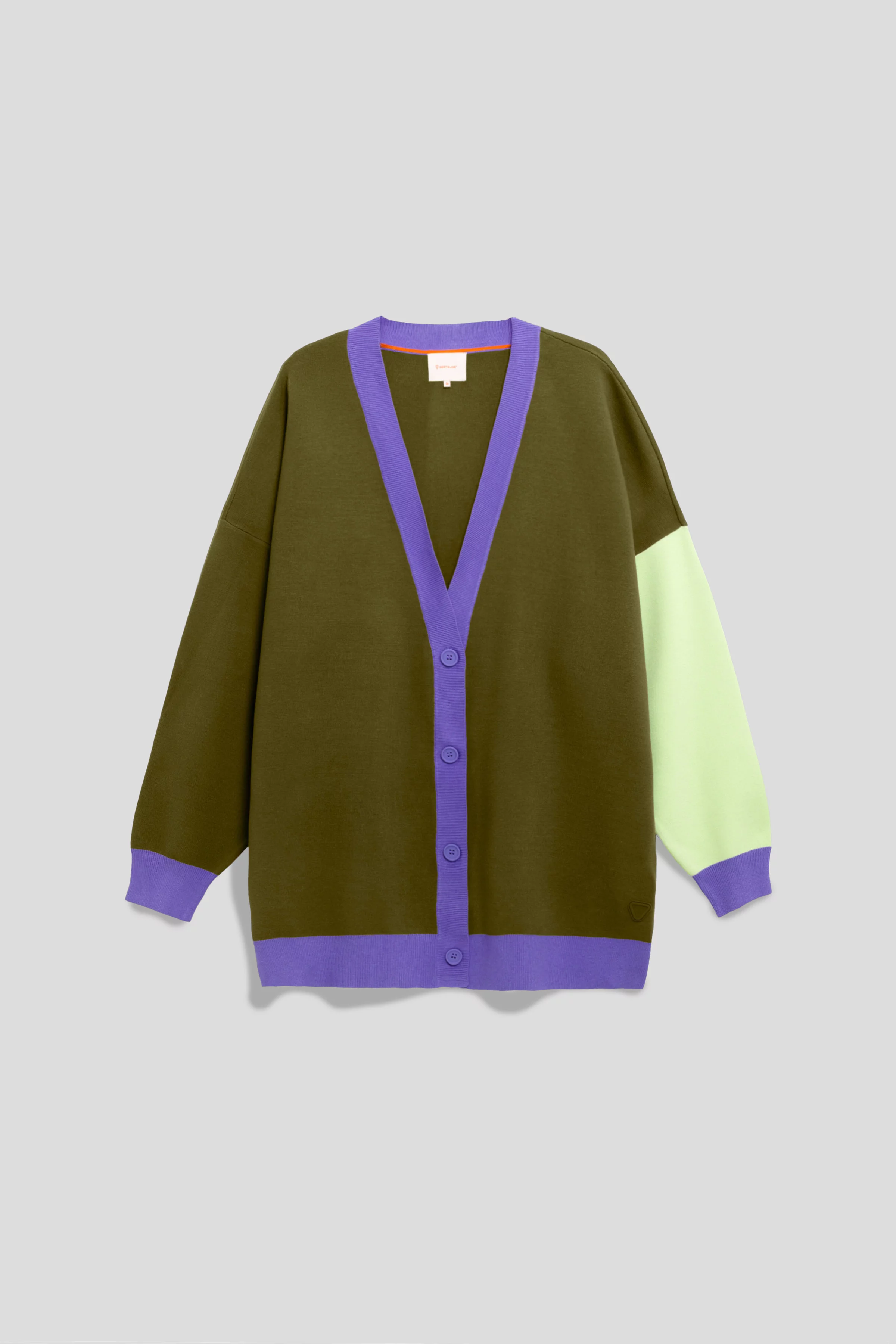 Cardigan in tricolor knit Irina
