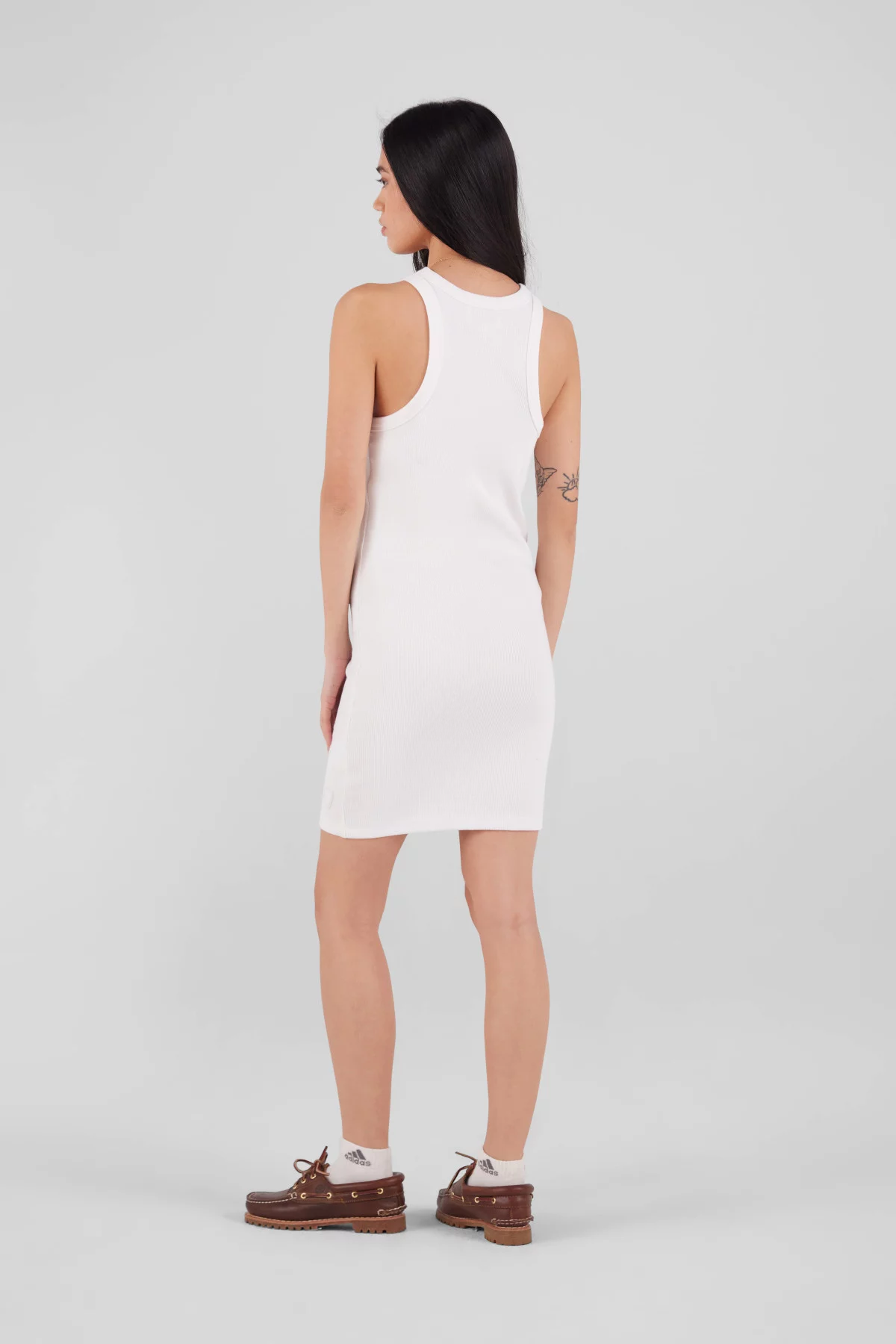 Sleeveless dress in ribbed jersey Tia
