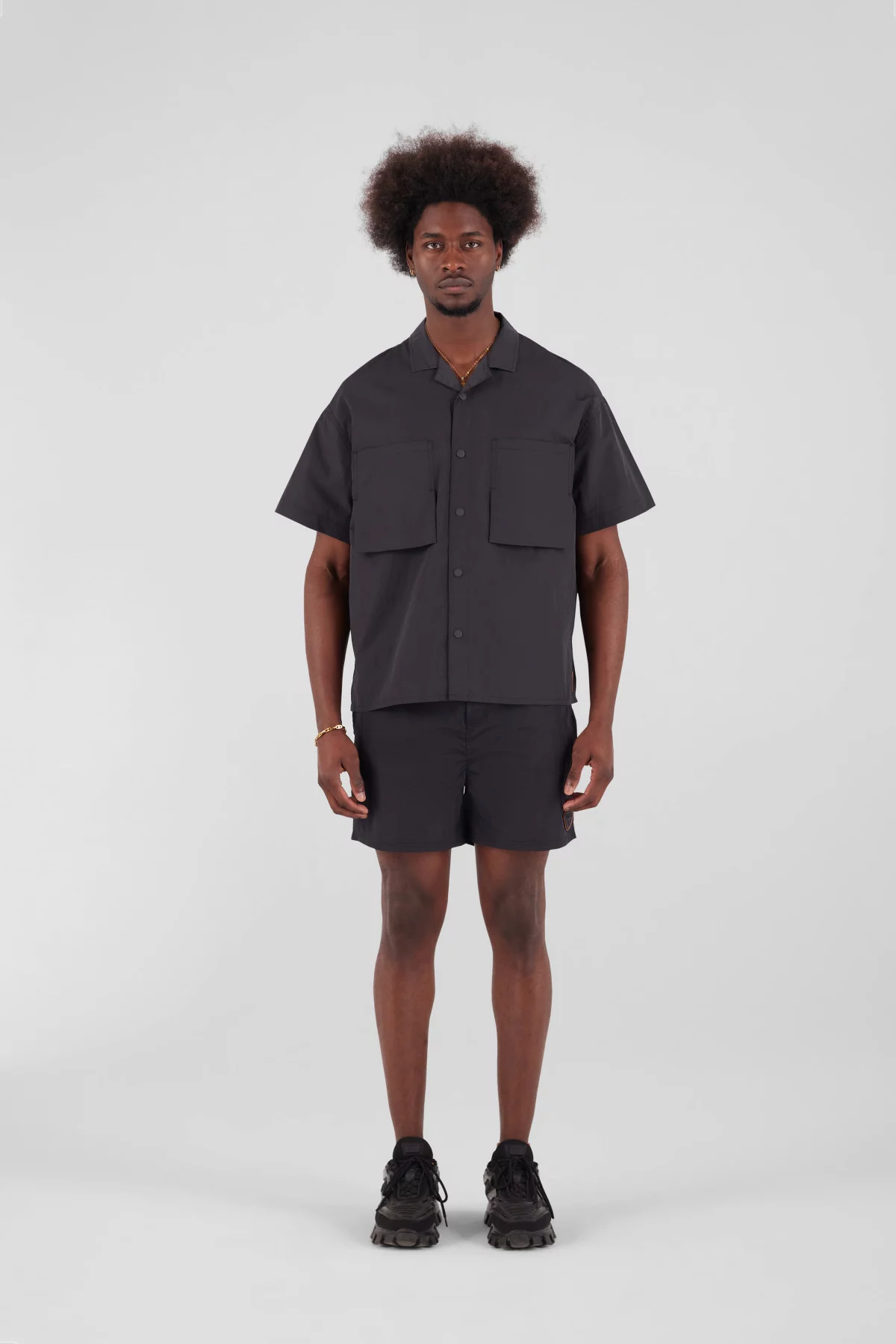 Chemise en nylon oversize à...