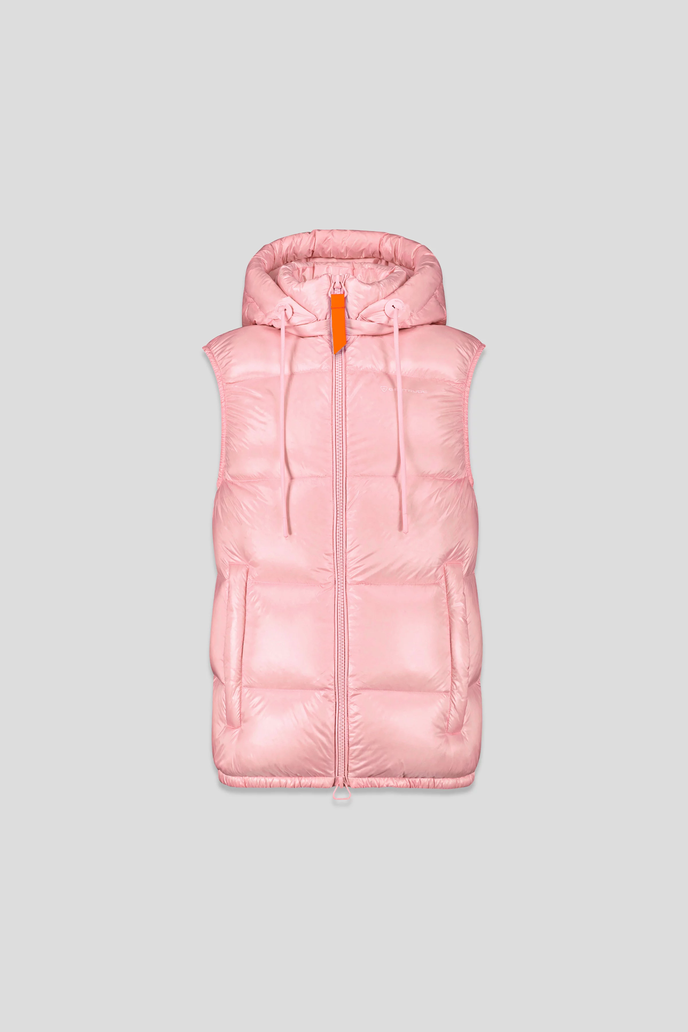 Sleeveless down jacket in shiny nylon Cesar