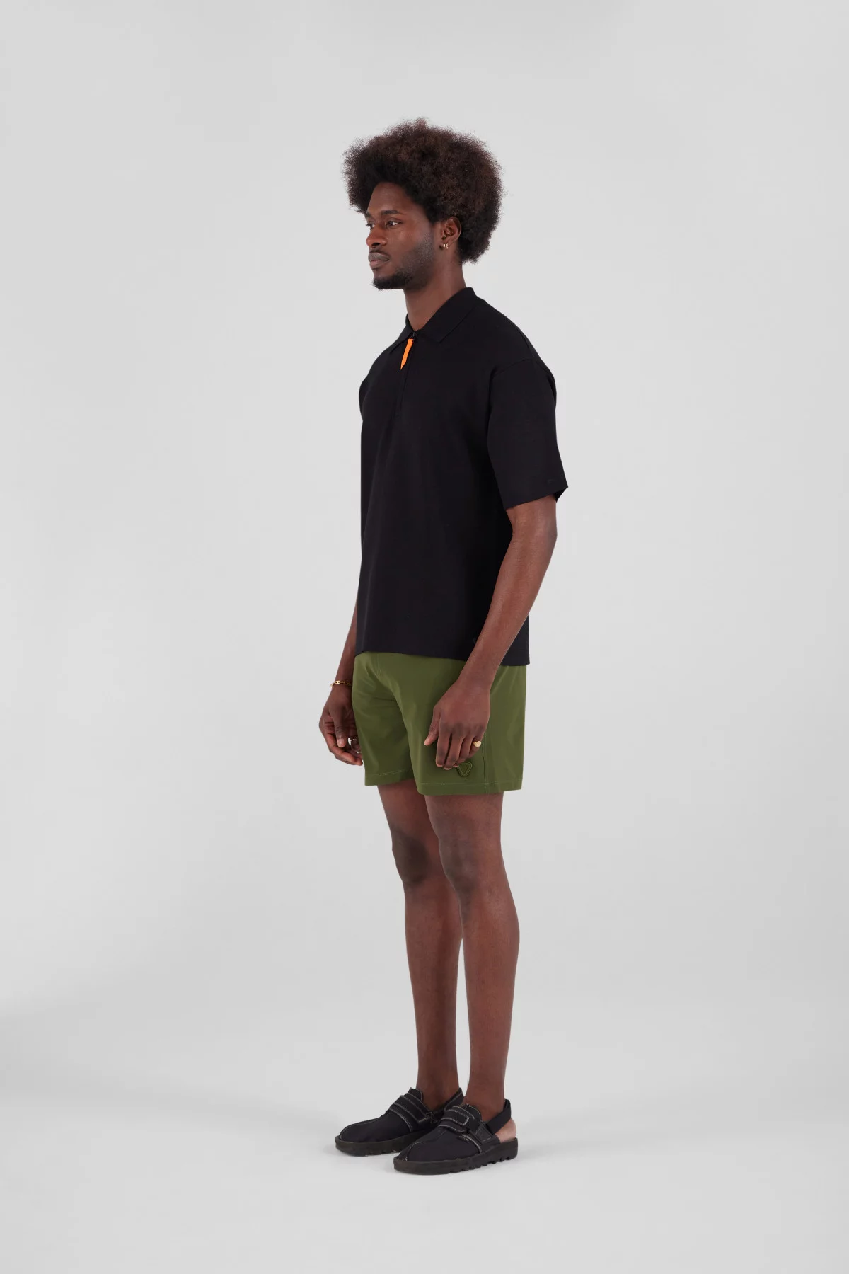 Knitted polo shirt with zip collar Lulu