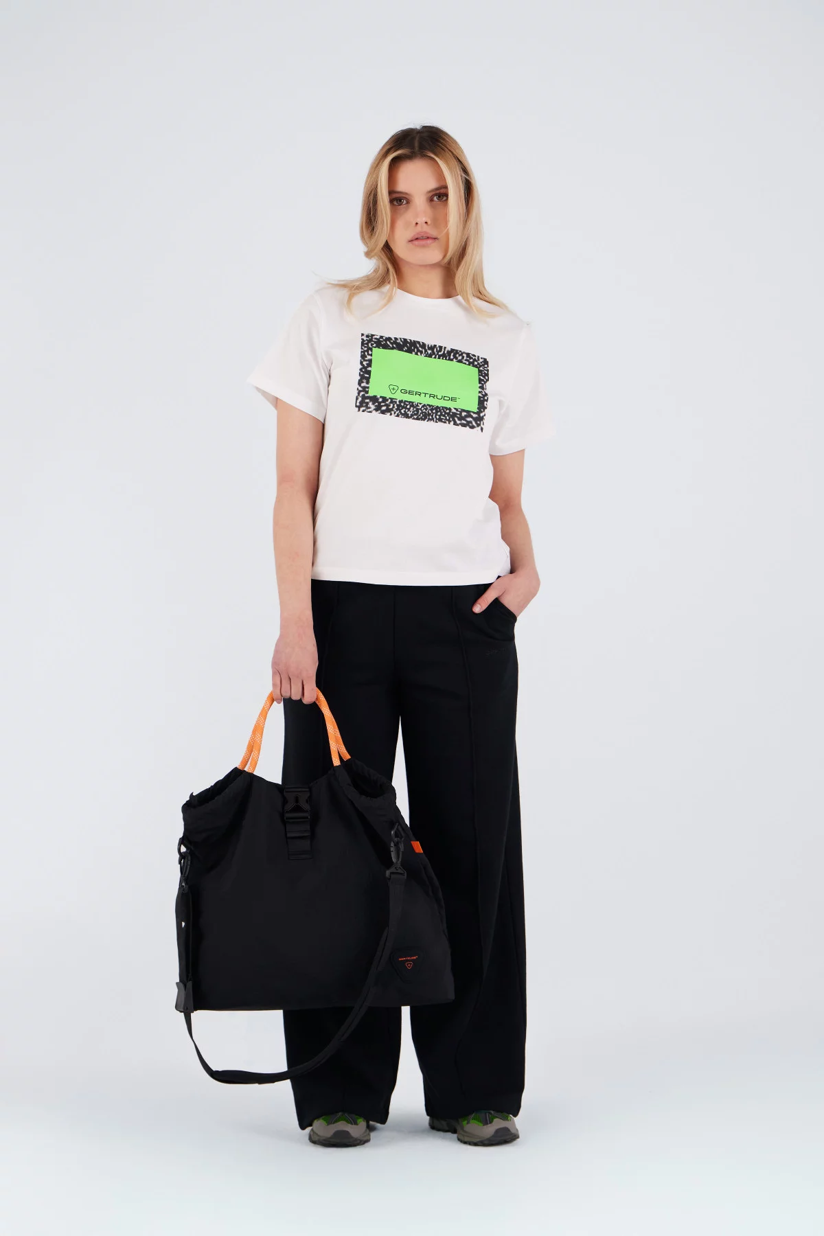 Textured nylon zipper bag Tevy