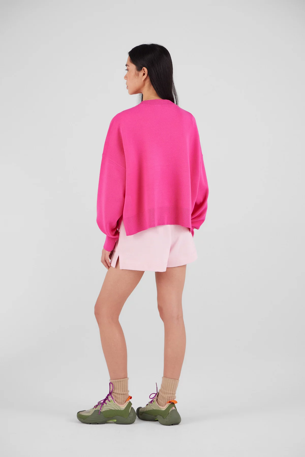 Jacquard knit round-neck sweater Natalia