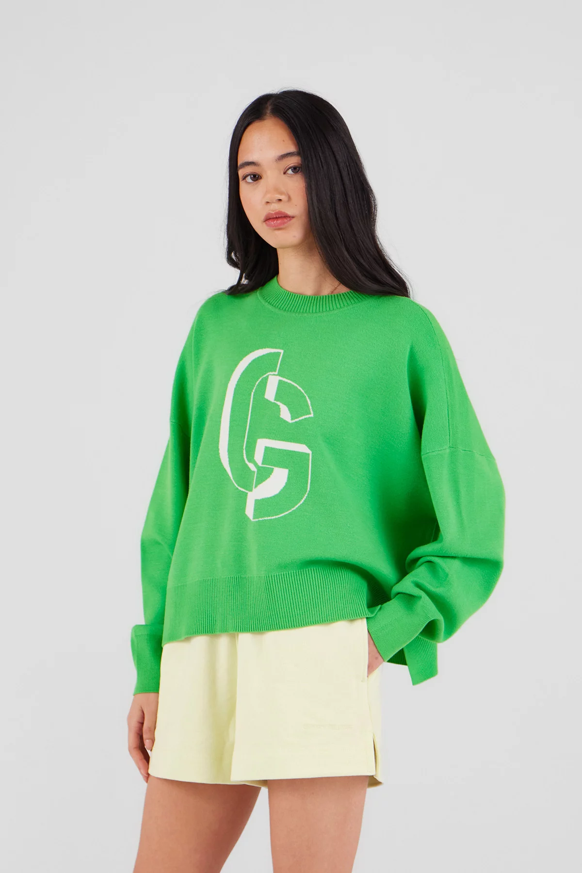 Jacquard knit round-neck sweater Natalia