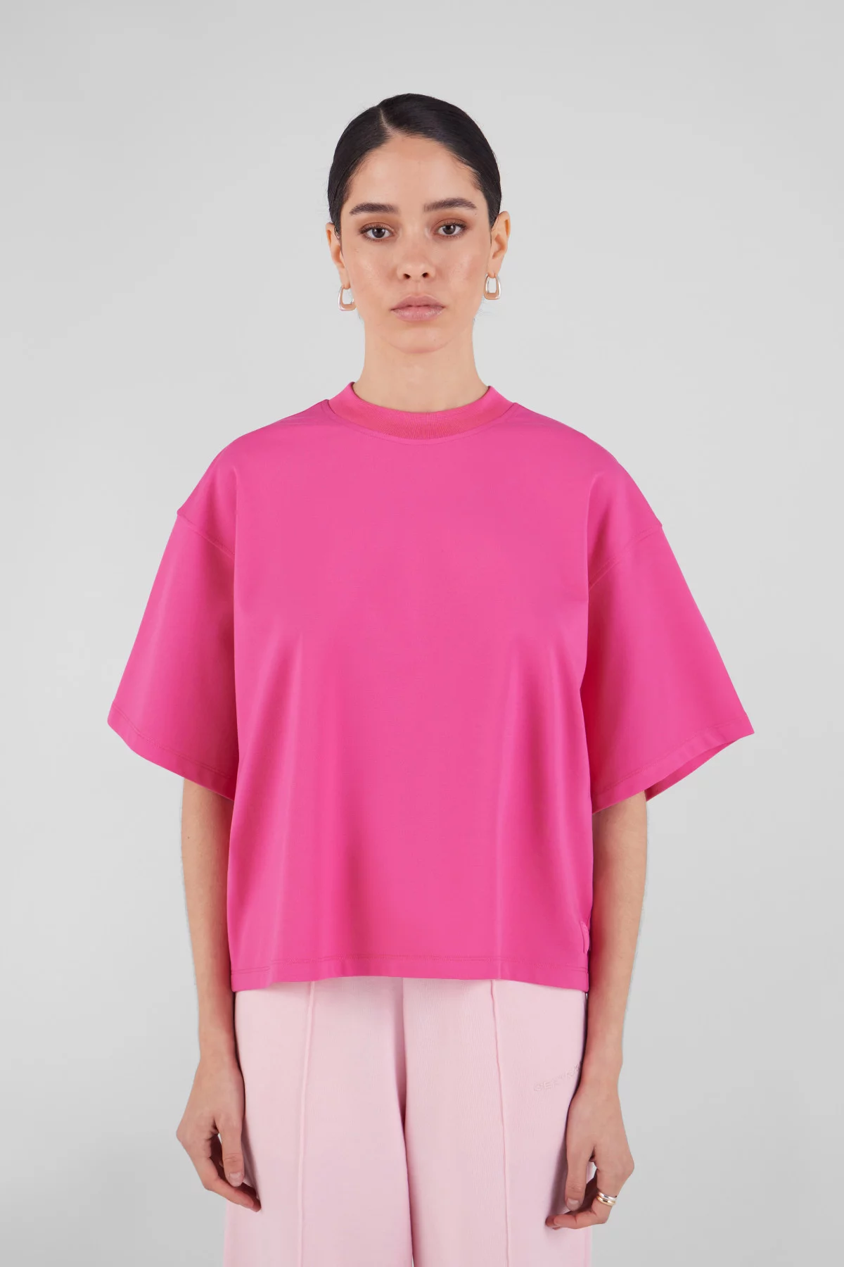 Loose T-shirt in technical...