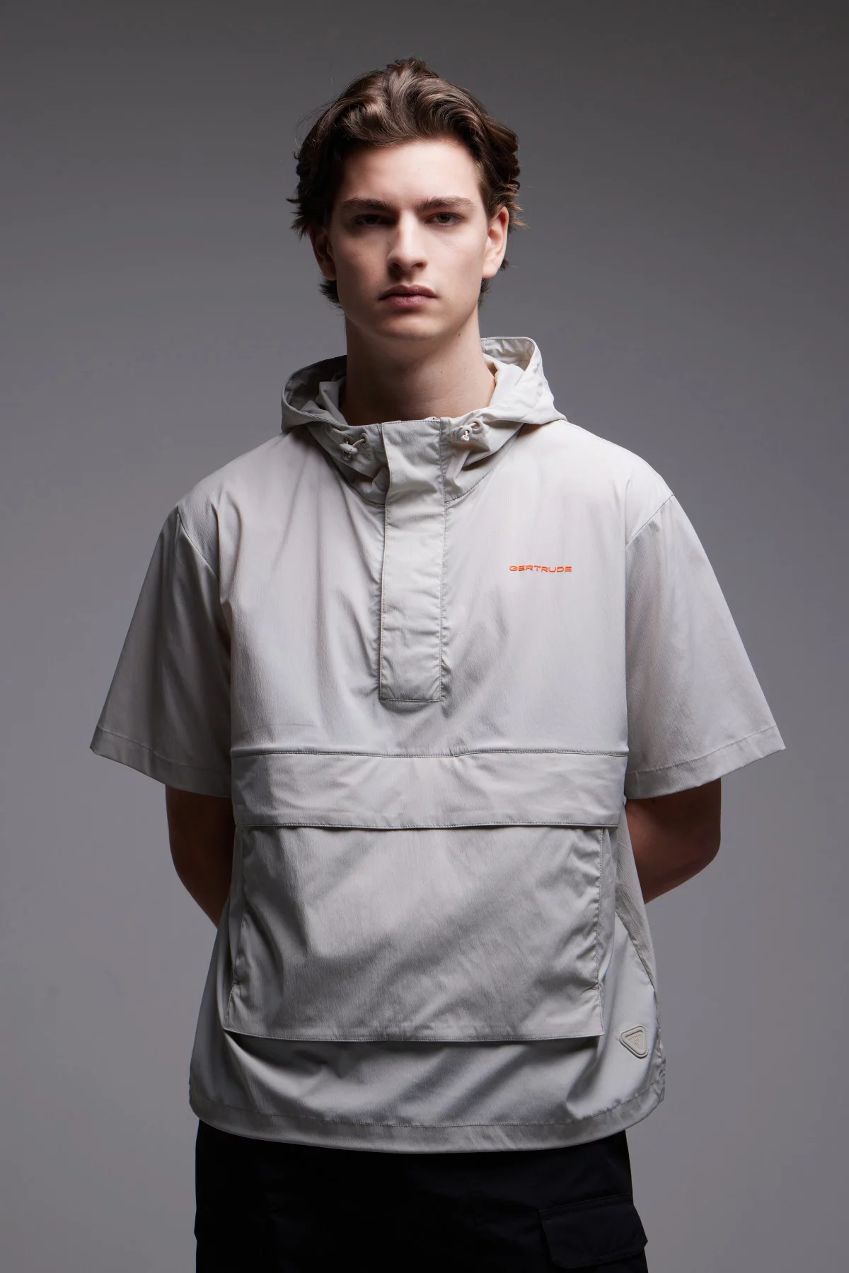 Hooded T-shirt with large...