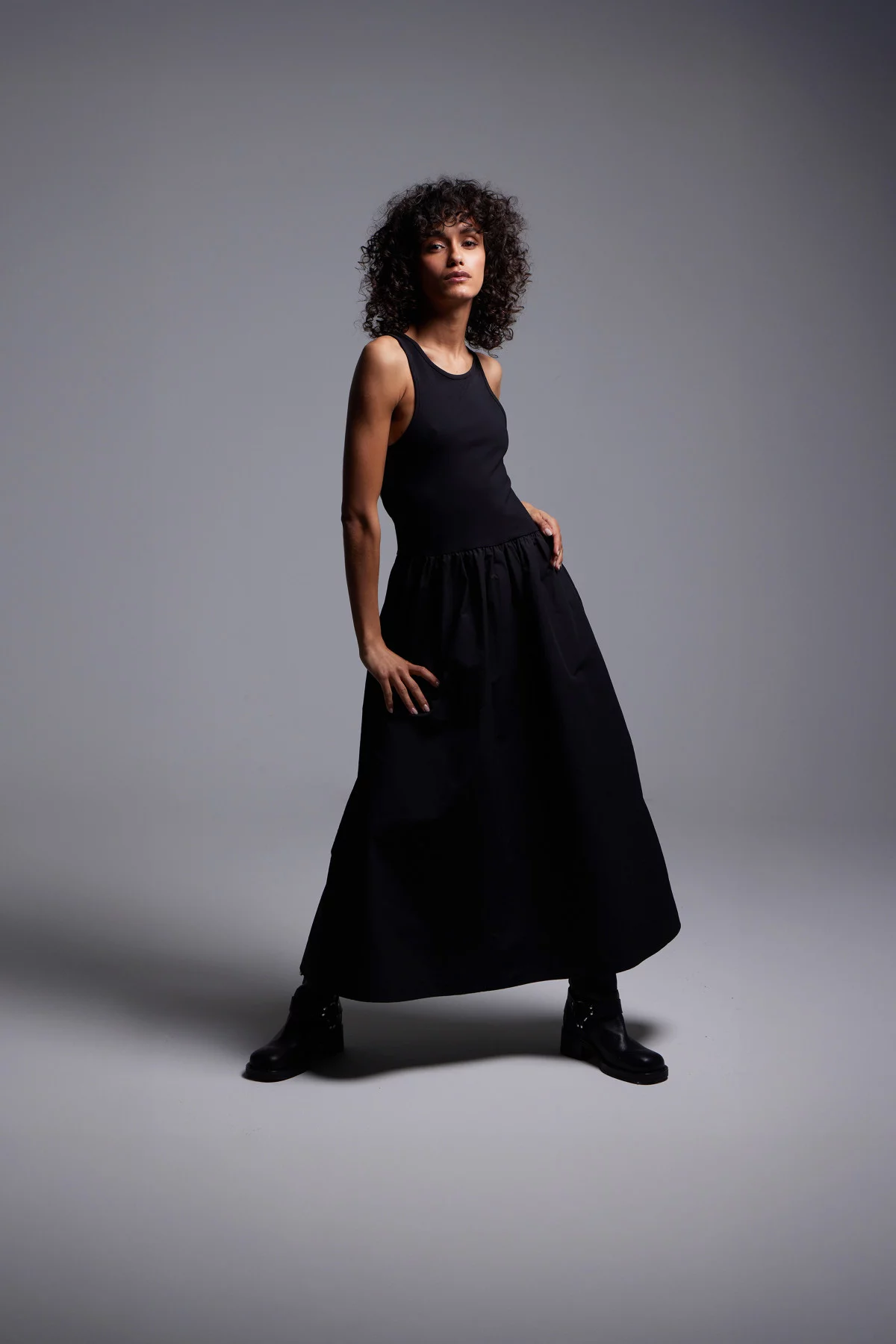 Sleeveless midi dress with back opening Marcelline