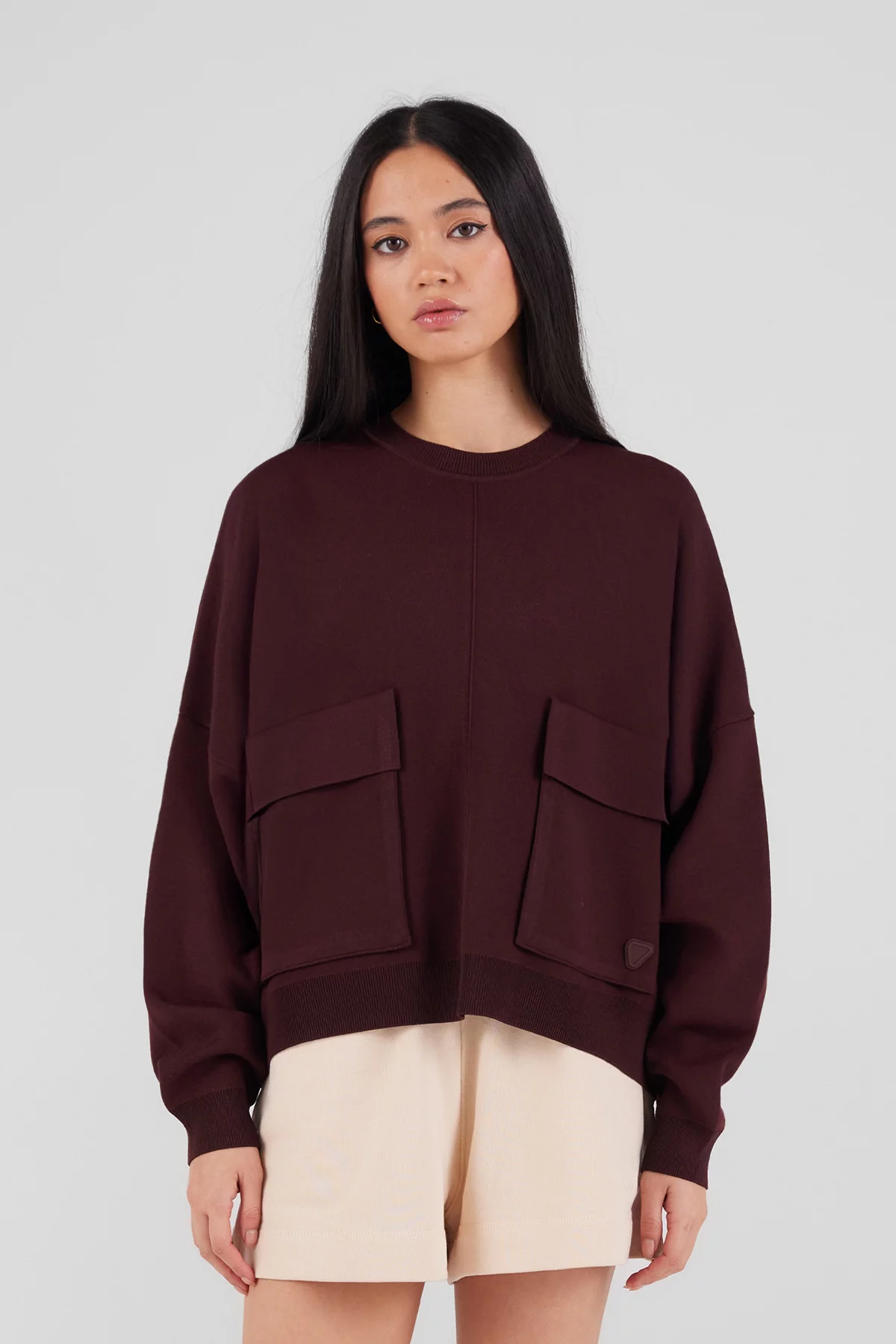 Pull col rond en maille...