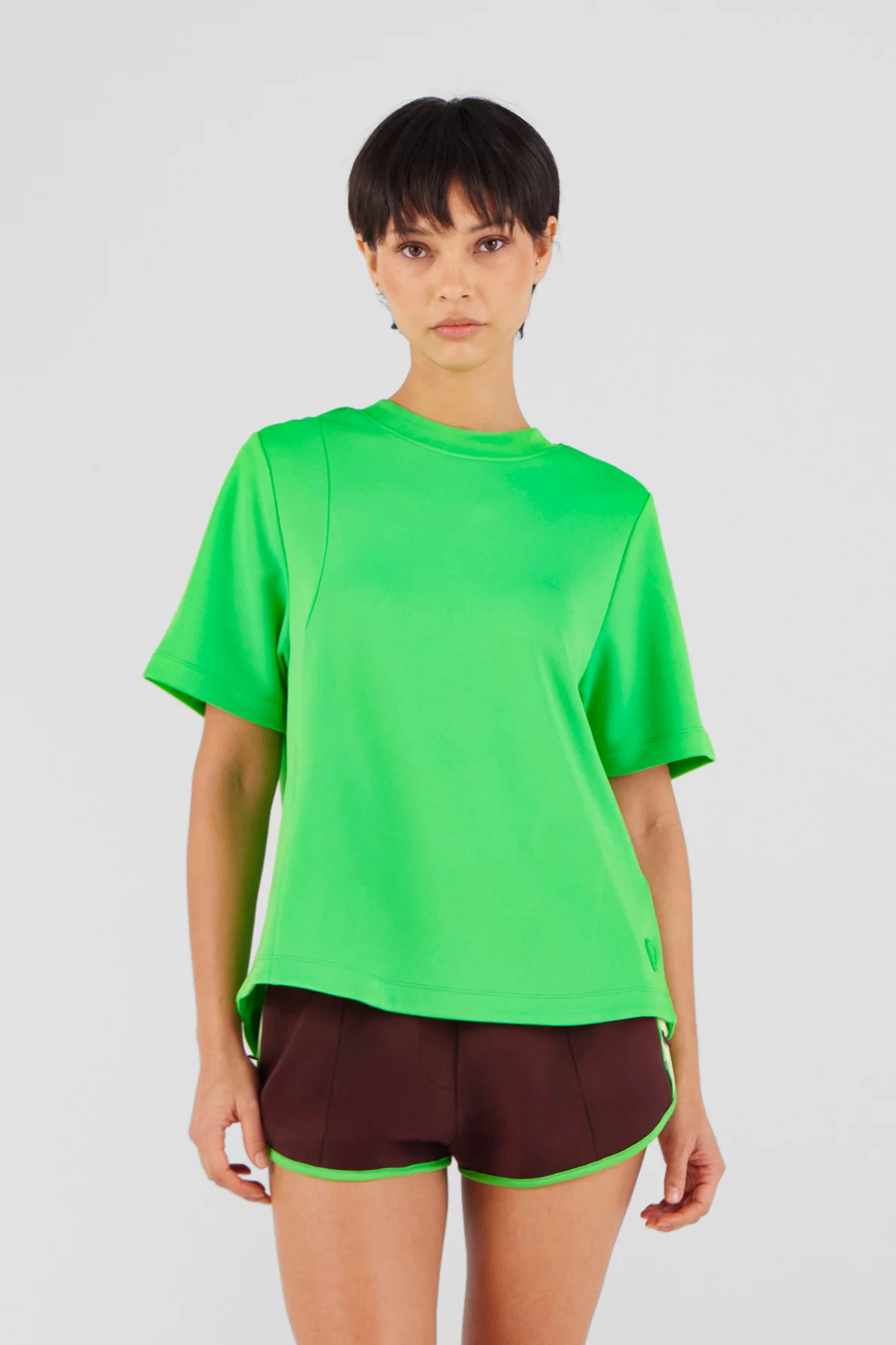 Asymmetrical knitted top with open back Walden