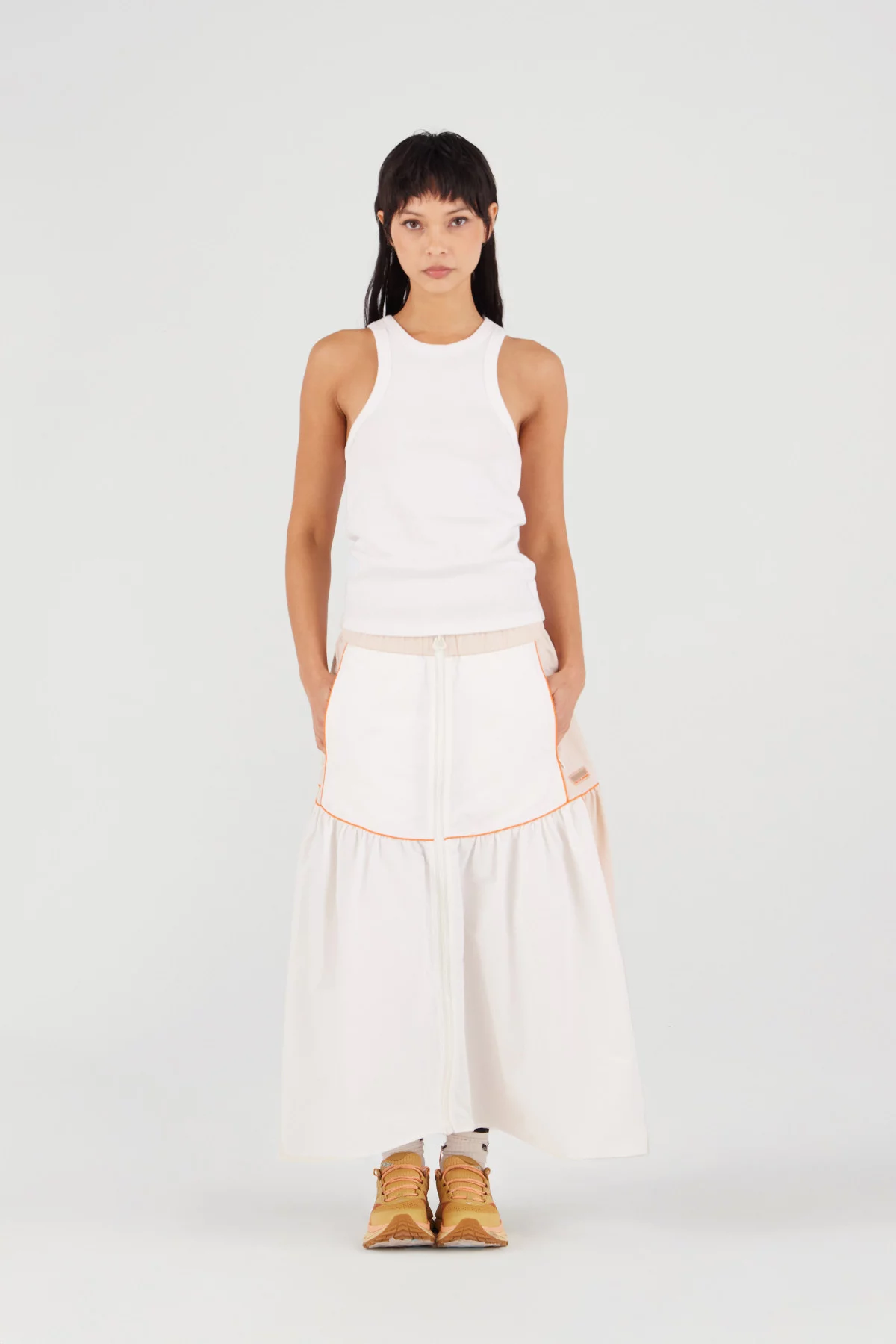 Two-tone long skirt Judith